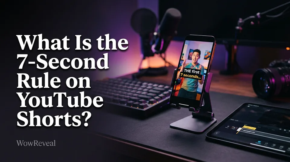 Phone showing a Short's first frame, illustrating the 7 second rule on YouTube
