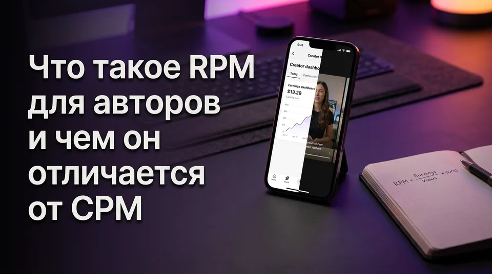 Телефон с дашбордом заработка автора: наглядно о том, что такое RPM