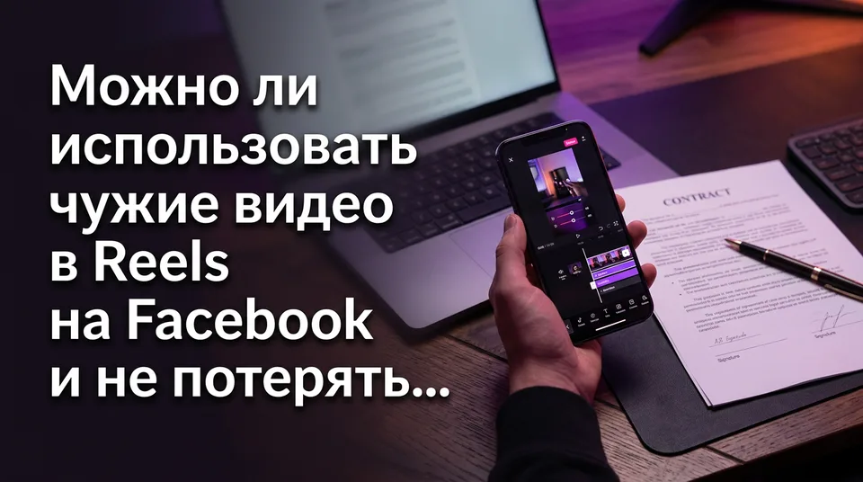 Телефон с вертикальным видео и документ с разрешением: можно ли использовать чужие видео в Reels Facebook