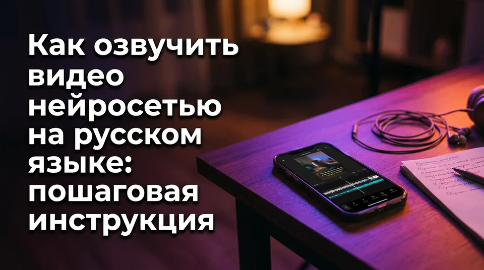 Телефон с вертикальным видео и звуковой дорожкой: как озвучить видео нейросетью на русском