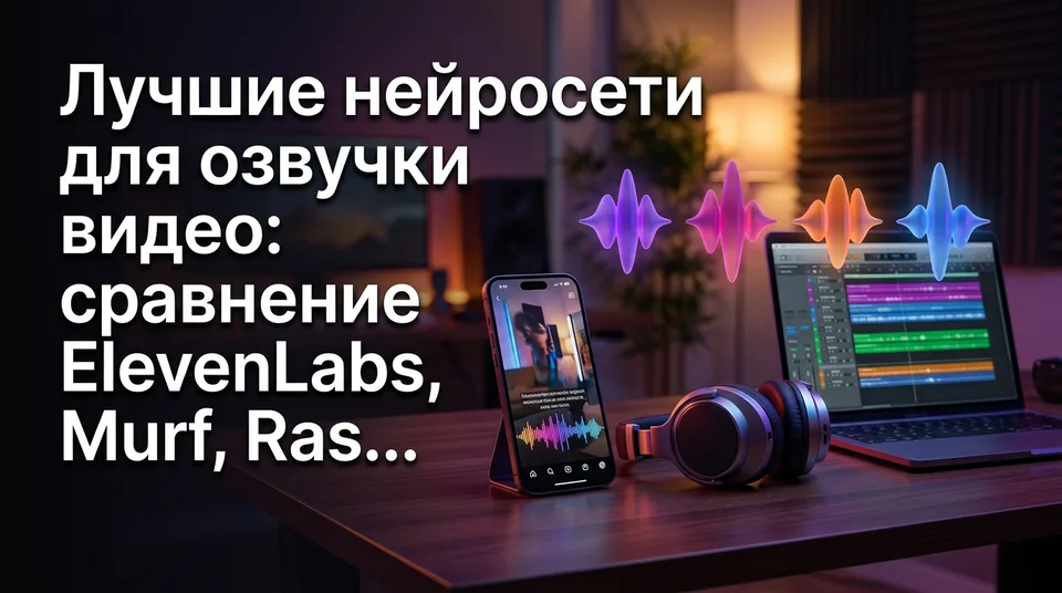 Смартфон с вертикальным роликом и звуковой волной: лучшие нейросети для озвучки видео