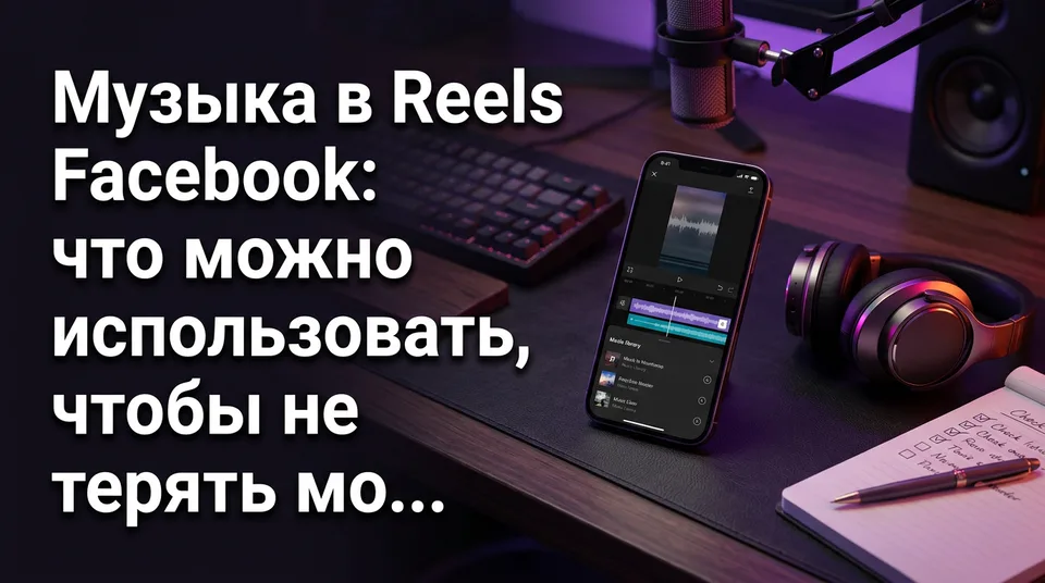 Телефон с музыкальной дорожкой Reels: музыка в Reels Facebook и монетизация