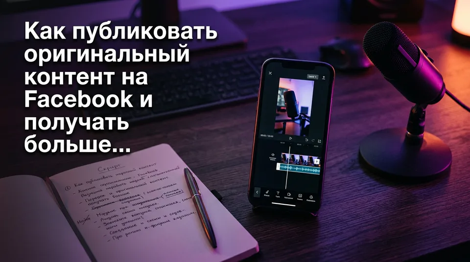 Таймлайн монтажа на телефоне с дорожкой озвучки: как публиковать оригинальный контент на Facebook