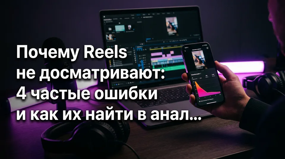 Телефон с графиком удержания: почему не досматривают Reels