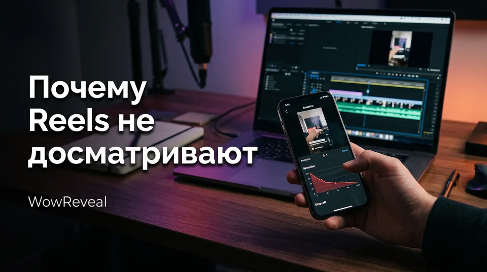 Телефон с графиком удержания: почему не досматривают Reels