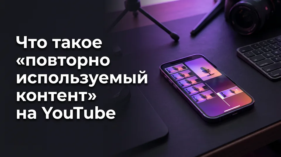 Монтажный таймлайн на телефоне: сравнение повторно используемого контента на YouTube и оригинального, обработанного Shorts