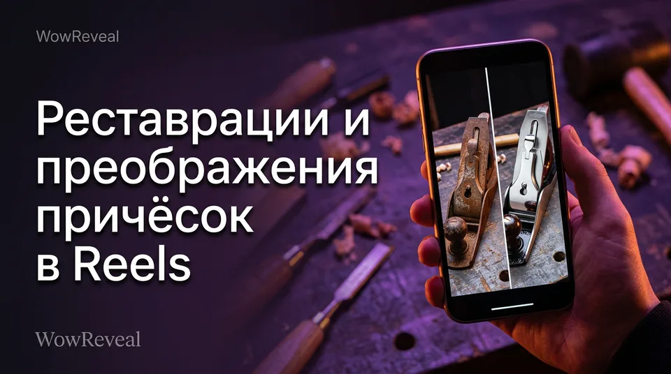 Телефон с роликом «до и после» из серии залипательных реставраций на верстаке в мастерской