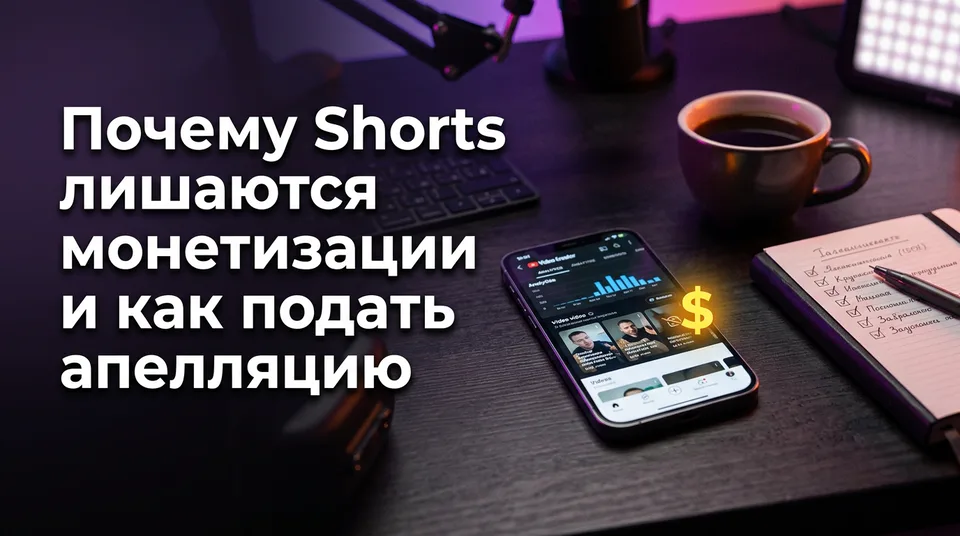 Телефон с иконкой ограниченной рекламы на видео: разбор причин, почему Shorts лишились монетизации