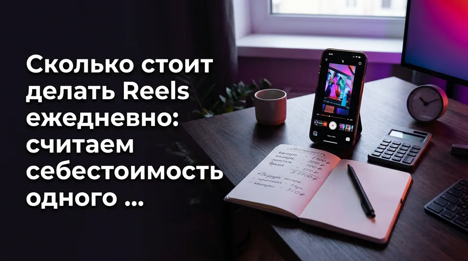 Стол автора с телефоном и расчётом: сколько стоит производство Reels