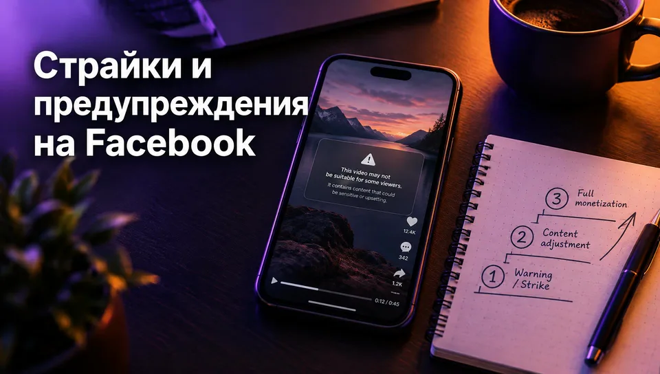 Страйки и предупреждения на Facebook: как эскалируются штрафы за монетизацию