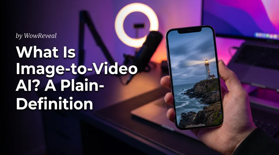 Phone animating a still photo, showing what image to video AI does